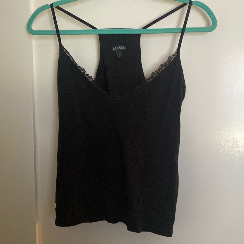Ralph Lauren black cami camisole tank racer back. Extra Large XL.
